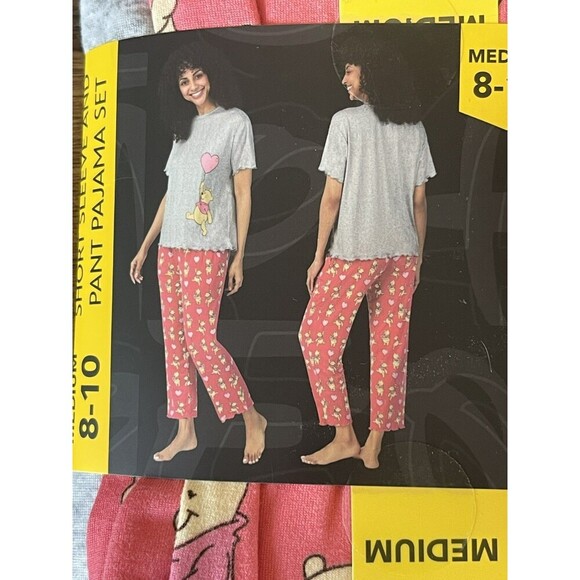 Winnie the Pooh womens M Super Soft Comfort Short Sleeve & Pant Pajama Set NEW - Picture 4 of 5